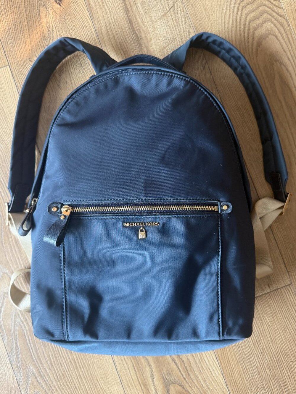 Michael Kohrs Navy Blue Nylon Travel Backpack